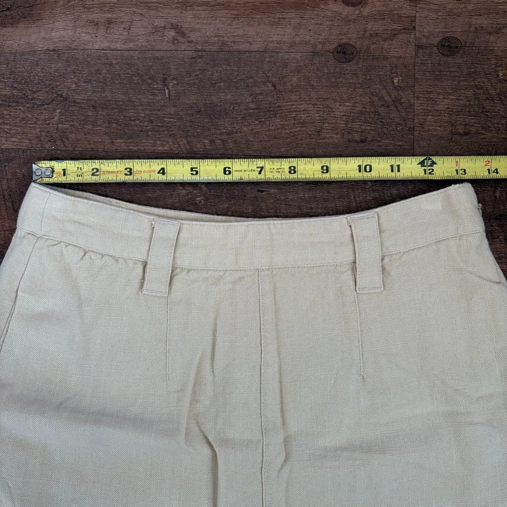 Free People Can't Blame Me Linen Mini Skirt in Bleached Sand